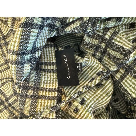 NWT Line & Dot Lisa Plaid Puff Sleeve Mini Dress - Picture 8 of 8